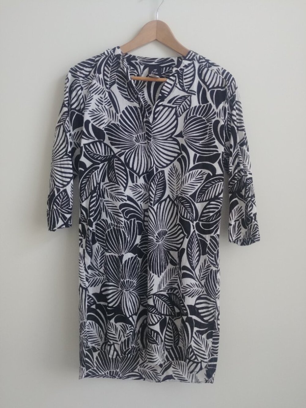 Echo 100% cotton lightweight semi sheer bathing suit coverup dress Small